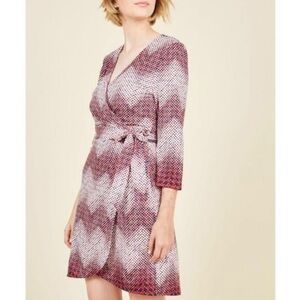 Modcloth Spotted Chevron Wrap Dress Size 4X